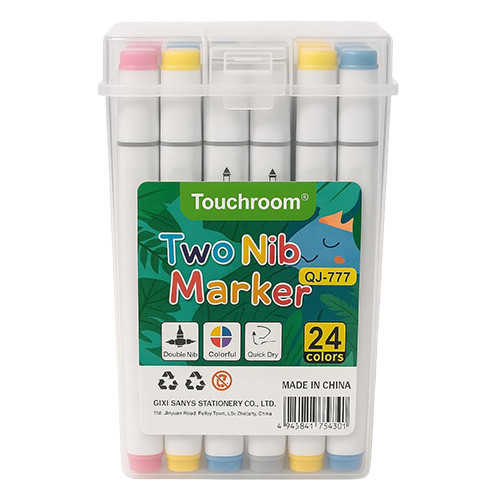 ماژیک طراحی 24 رنگ دو سر راندو برند Touchroom تصویر شاخص