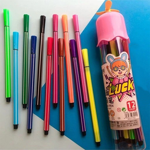 ماژیک رنگ آمیزی 12 رنگ مدل پنکه ای گالری 2