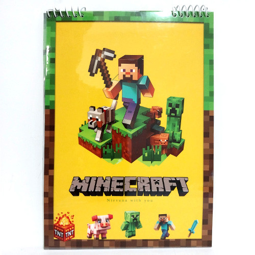 دفتر نقاشی 40 برگ سیمی طرح ماینکرافت شاخص