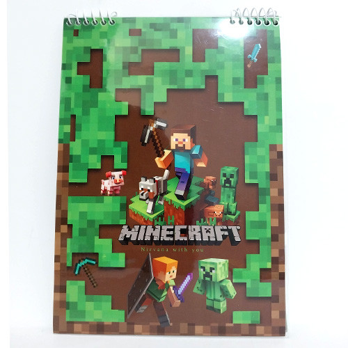 دفتر نقاشی 40 برگ سیمی طرح ماینکرافت طرح 2
