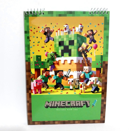 دفتر نقاشی 40 برگ سیمی طرح ماینکرافت طرح 8