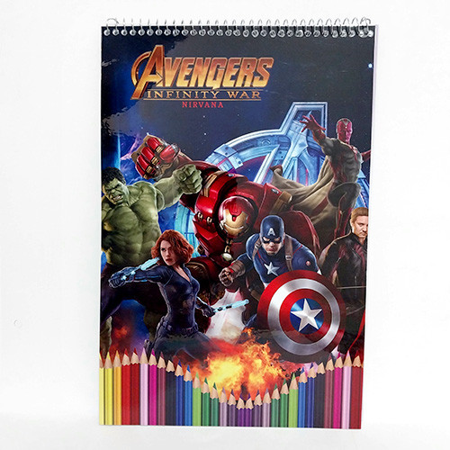 دفتر نقاشی 40 برگ سیمی سایز A4 طرح 7