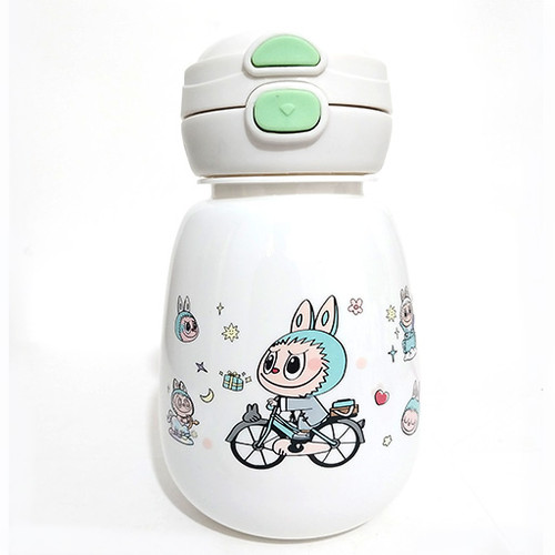 قمقمه دو حالته نی دار 500 میلی لیتر همراه با بند سبز