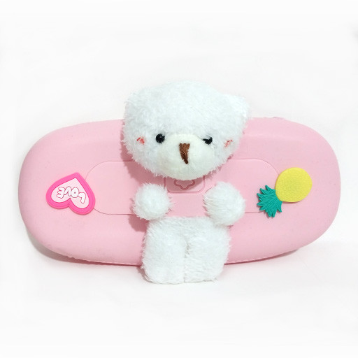 جامدادی سیلیکونی عروسک دار طرح خرس شاخص