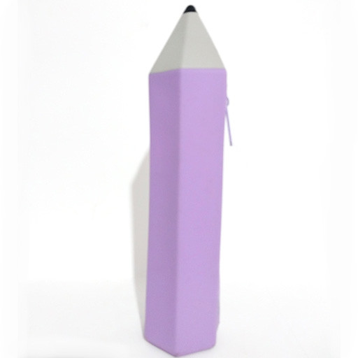 جامدادی سیلیکونی نرم طرح مداد رنگ بنفش