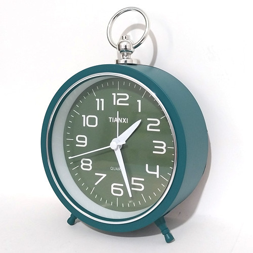 ساعت رومیزی فلزی زنگ دار Tianxi تماما سبز