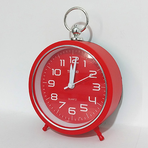 ساعت رومیزی فلزی زنگ دار Tianxi تماما قرمز