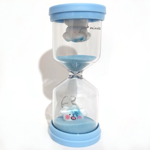 ساعت شنی تایمردار و عروسک دار آبی