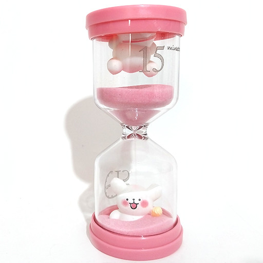 ساعت شنی تایمردار و عروسک دار صورتی