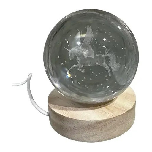 گوی کریستالی شبخواب طرح تک شاخ قطر 6 سانتی متر گالری 2