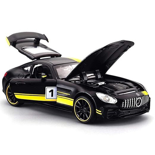 ماکت ماشین مرسدس بنز AMG GTR برند CheZhi زرد مشکی