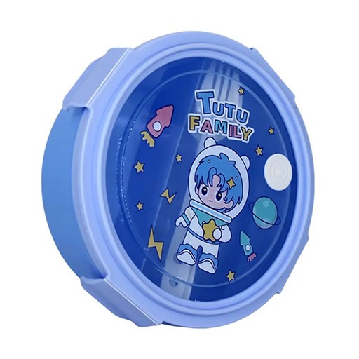 ظرف غذا کودک دو قسمتی به همراه قاشق و چنگال شاخص