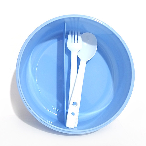 ظرف غذا کودک دو قسمتی به همراه قاشق و چنگال گالری 2