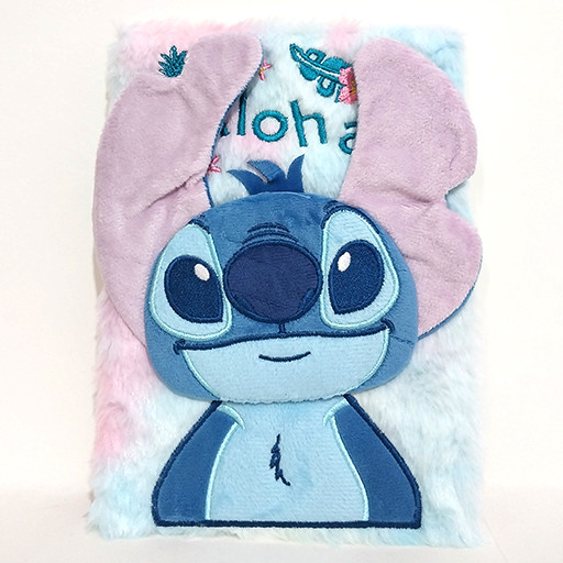 دفتر 100 برگ A5 طرح پشمی و برجسته استیچ سبز آبی