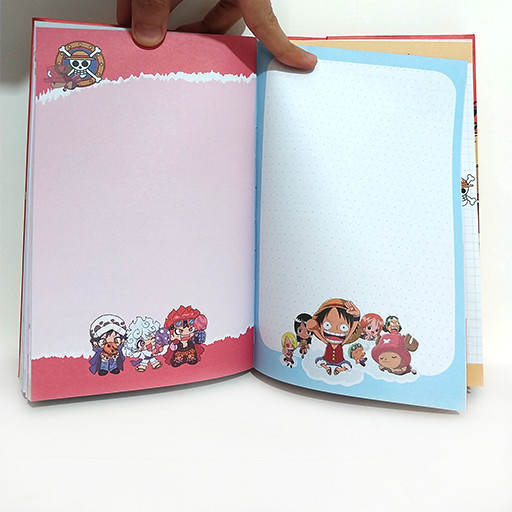 دفتر 100 برگ و جلد سخت چند منظوره طرح وان پیس گالری 5