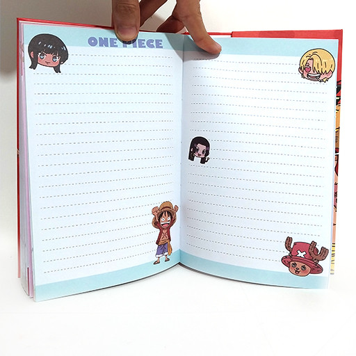 دفتر 100 برگ و جلد سخت چند منظوره طرح وان پیس گالری 3