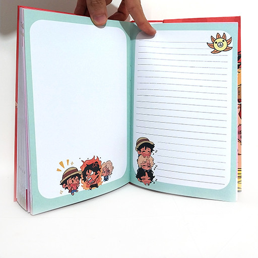 دفتر 100 برگ و جلد سخت چند منظوره طرح وان پیس گالری 2