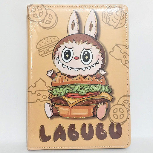 دفتر 100 برگ A5 و جلد سخت با رویه سیلیکونی جذاب طرح لبوبو طرح 3