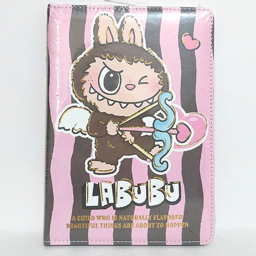 دفتر 100 برگ A5 و جلد سخت با رویه سیلیکونی جذاب طرح لبوبو طرح 2