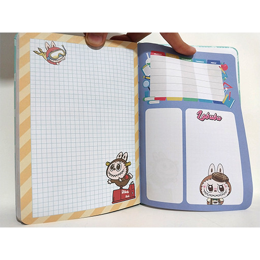 دفتر 100 برگ برنامه ریزی با جلد نرم و برجسته طرح لبوبو گالری 2