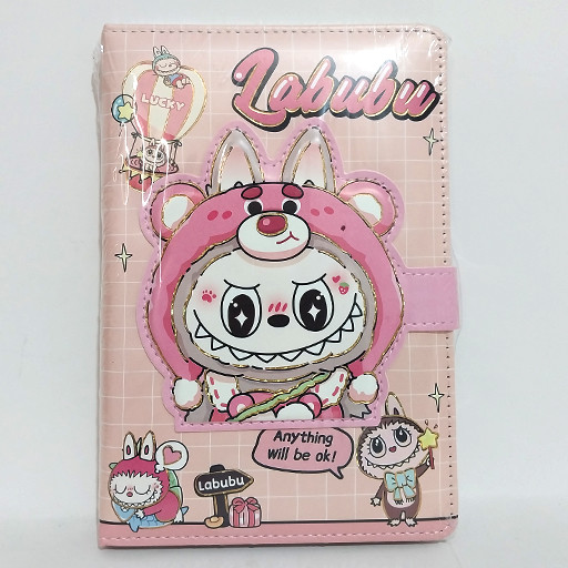 دفتر 100 برگ برنامه ریزی با جلد نرم و برجسته طرح لبوبو طرح 2