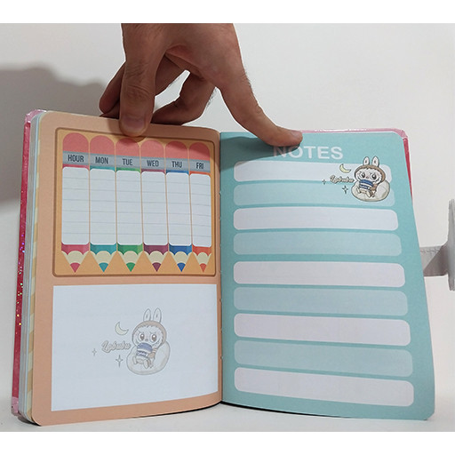 دفتر 100 برگ برنامه ریزی با جلد سخت و براق طرح متن نوشته گالری 3