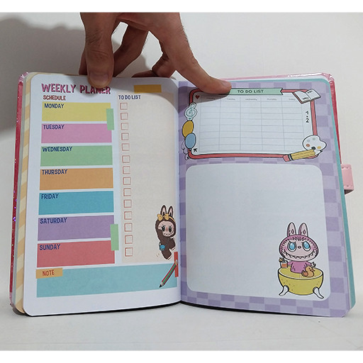 دفتر 100 برگ برنامه ریزی با جلد سخت و براق طرح متن نوشته گالری 4