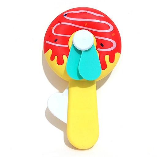 پنکه دستی طرح دونات زرد