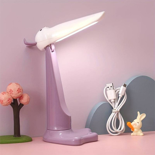 چراغ مطالعه شارژی و تاشونده با پایه نگهدارنده موبایل طرح حیوانات گالری 3