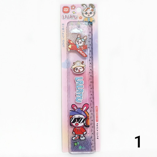 خط کش آکواریومی اکلیلی 20 سانتی طرح لالاتو طرح 1