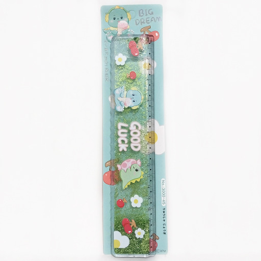 خط کش آکواریومی اکلیلی 20 سانتی طرح دایناسور گالری 1