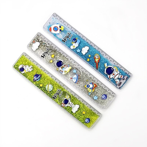 خط کش آکواریومی اکلیلی 20 سانتی طرح فضانورد شاخص