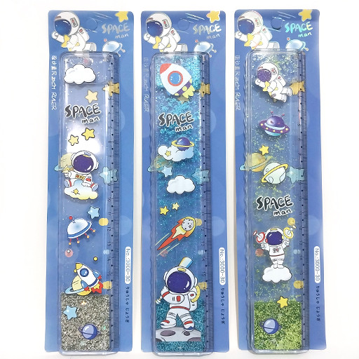 خط کش آکواریومی اکلیلی 20 سانتی طرح فضانورد گالری 1