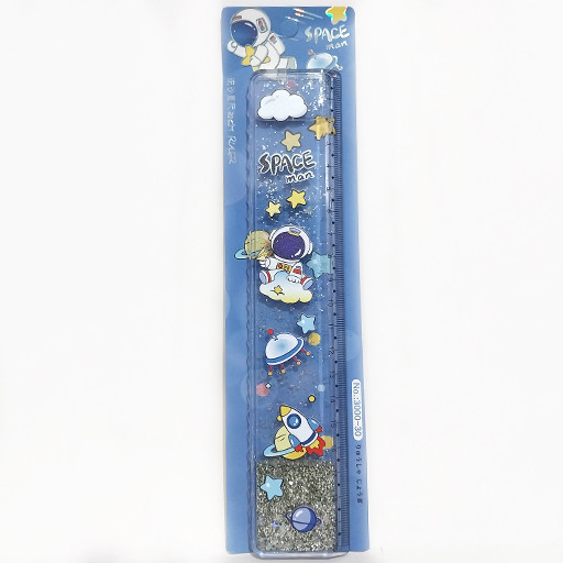 خط کش آکواریومی اکلیلی 20 سانتی طرح فضانورد گالری 2