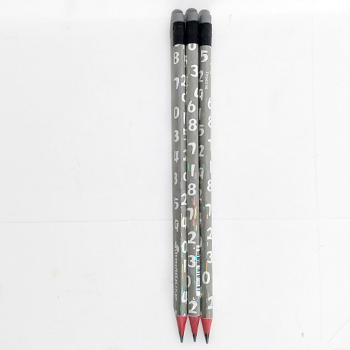 مداد مشکی سه گوش کیفیت بالا و سر پاکن دار طوسی