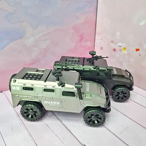 قلک الکترونیکی تشخیص چهره شبیه سازی شده به طرح ماشین نظامی هردو رنگ