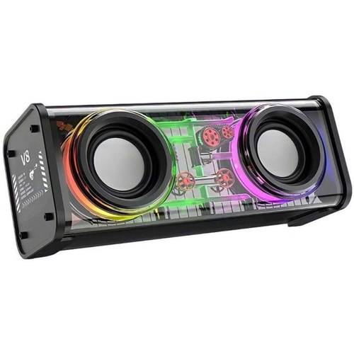اسپیکر بلوتوثی RGB مدل V8 با نور رقصان